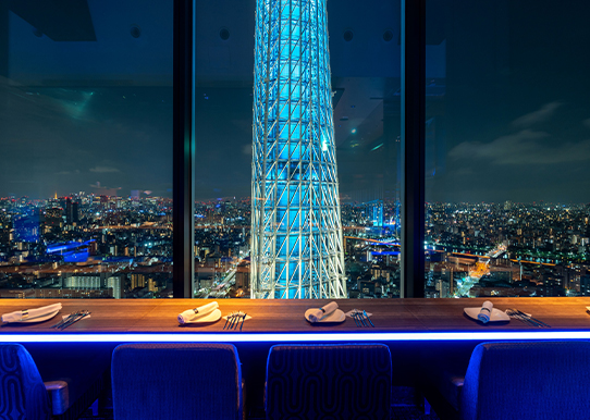 천공 LOUNGE TOP of TREE(스카이트리 타운 소라마치의 유럽식 레스토랑)